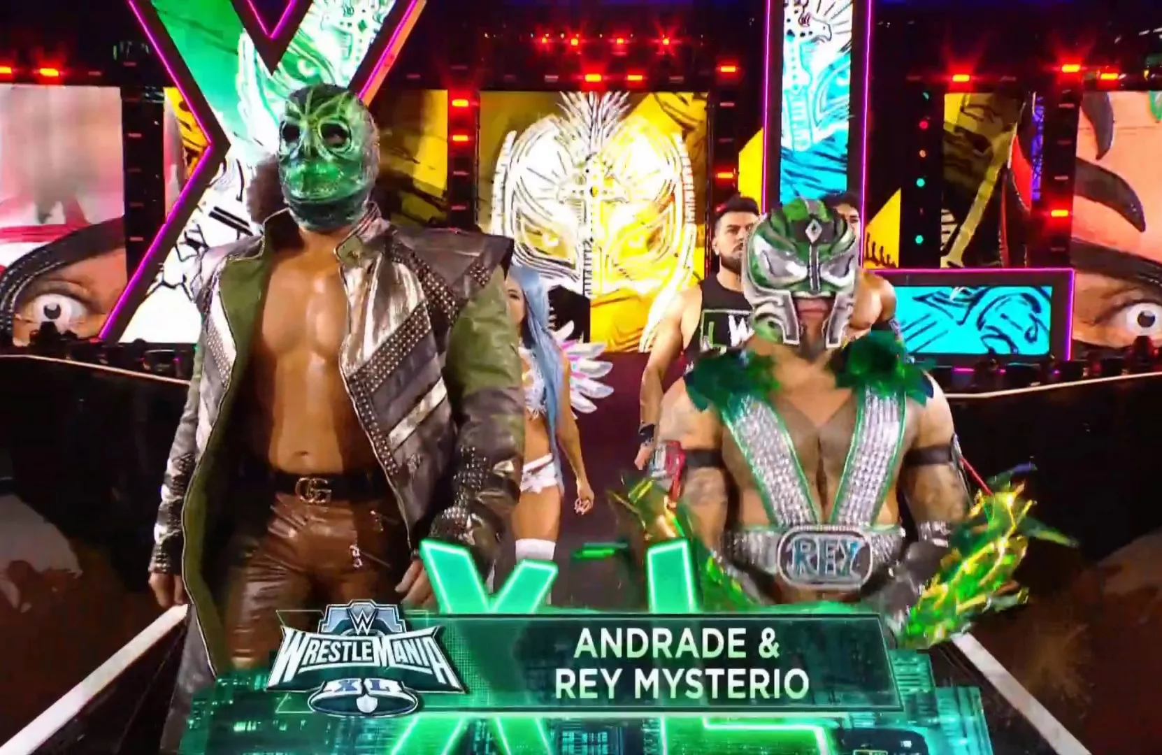 Rey Mysterio Andrade Beat Santos Escobar Dominik Mysterio At WWE