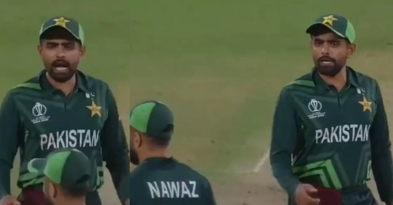 Watch: Video Goes Viral As Babar Azam Gets Angry On Mohammad Nawaz ...