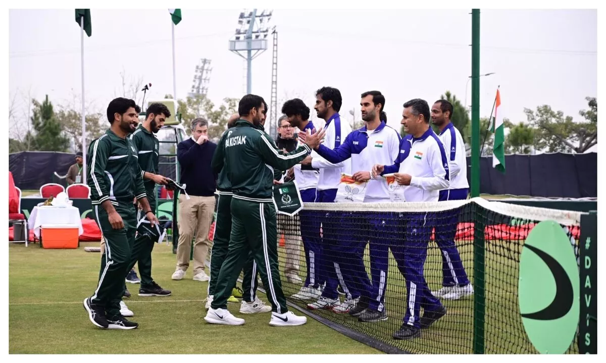 India takes 20 lead over Pakistan in Davis Cup 2024 World Group I playoff