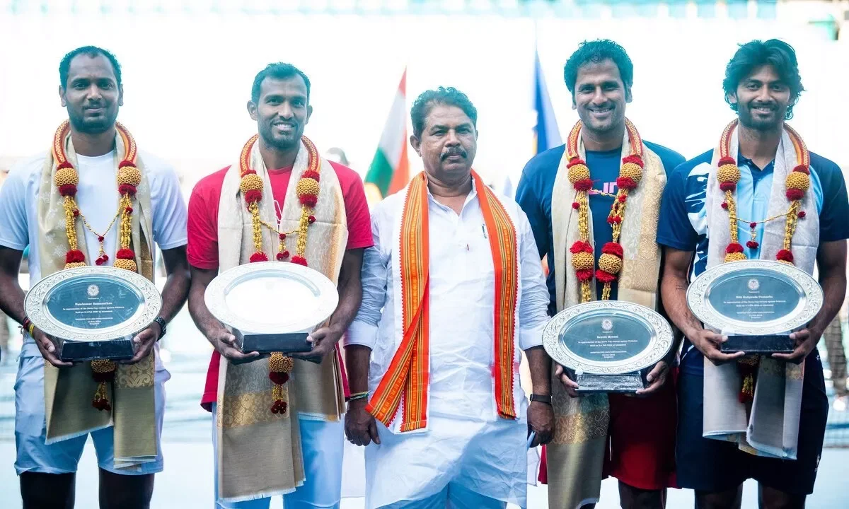 KSLTA felicitate India’s Davis Cup stars at inauguration ceremony of Bengaluru Open 2024