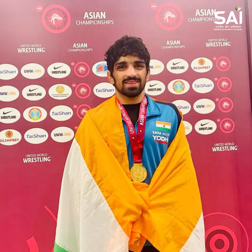 Asian Wrestling Championships 2023: Aman Sehrawat wins gold, Deepak Mirka bags bronze