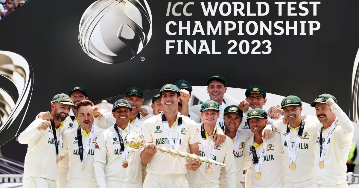 Australia celebrate winning the ICC WTC 2023 final