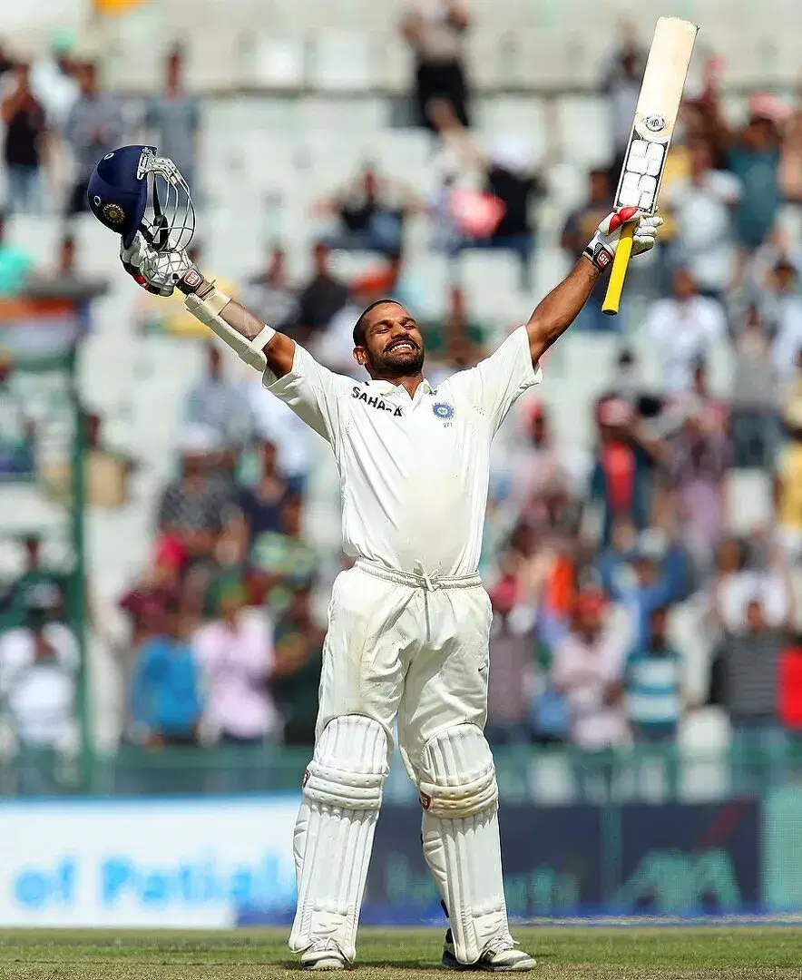 Shikhar-Dhawan smashed 187 against Australia on his test debut