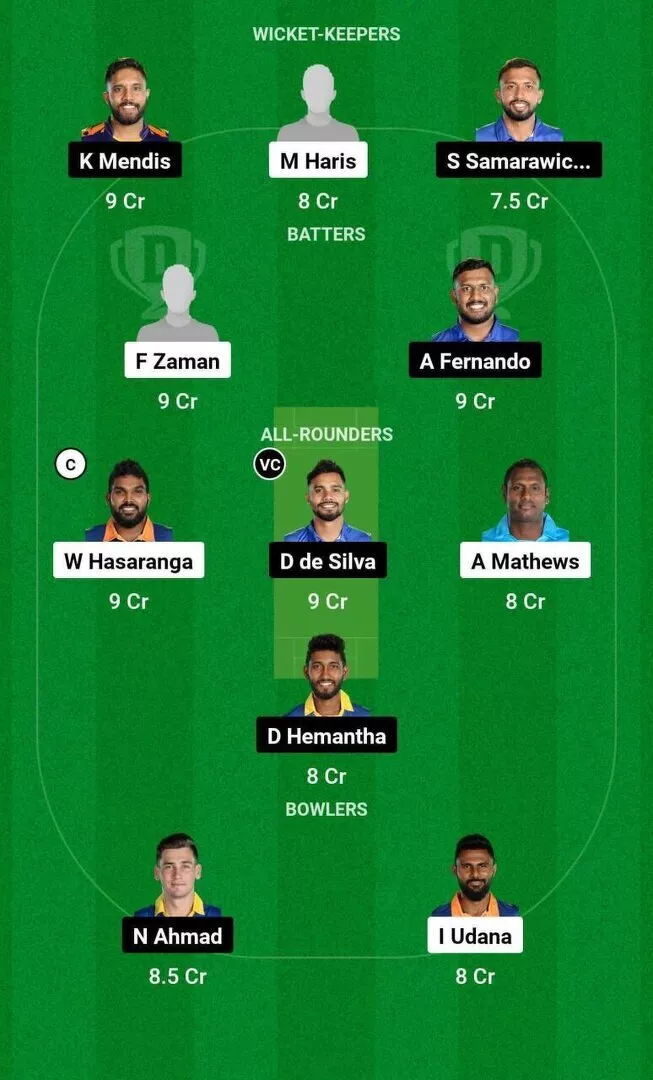 BLK vs DA Dream11 Team 1