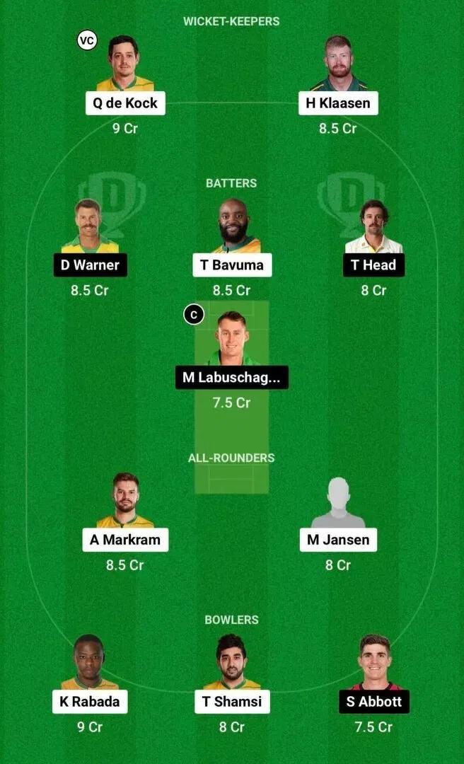 SA vs AUS Dream11