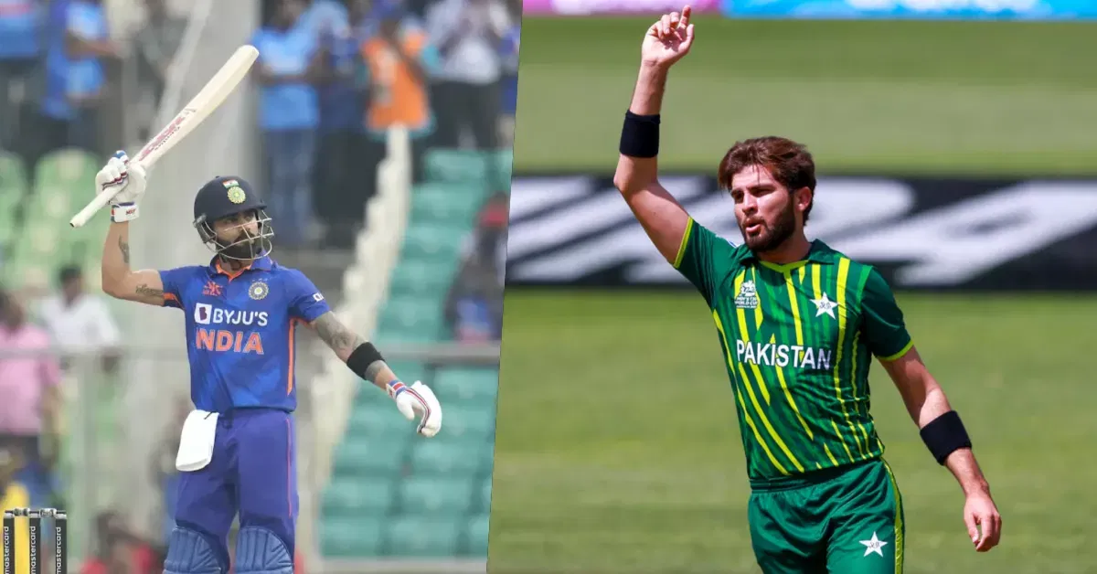 Virat Kohli and Shaeen Afridi