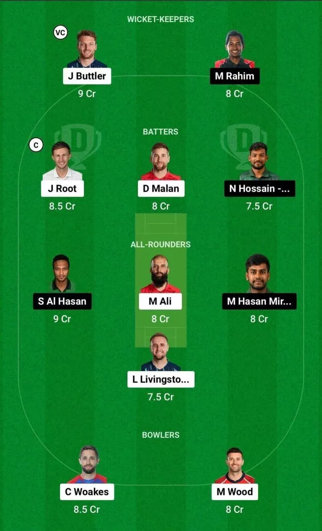 ENG vs BAN Dream11 CWC 2023 Team 2