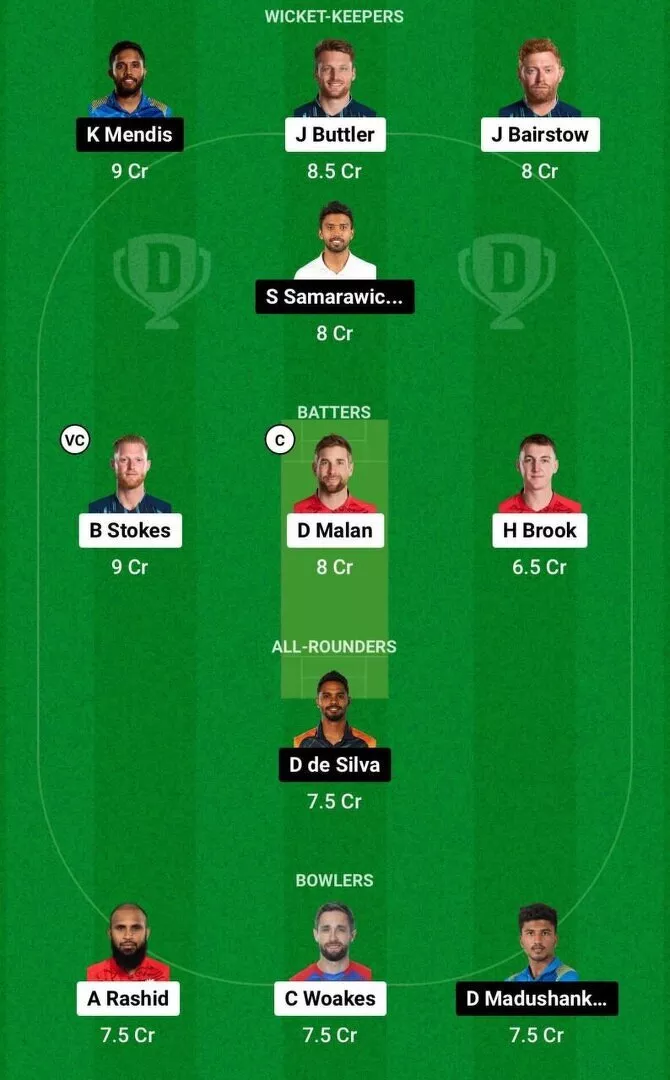 ENG vs SL Dream11 CWC 2023 Team 1