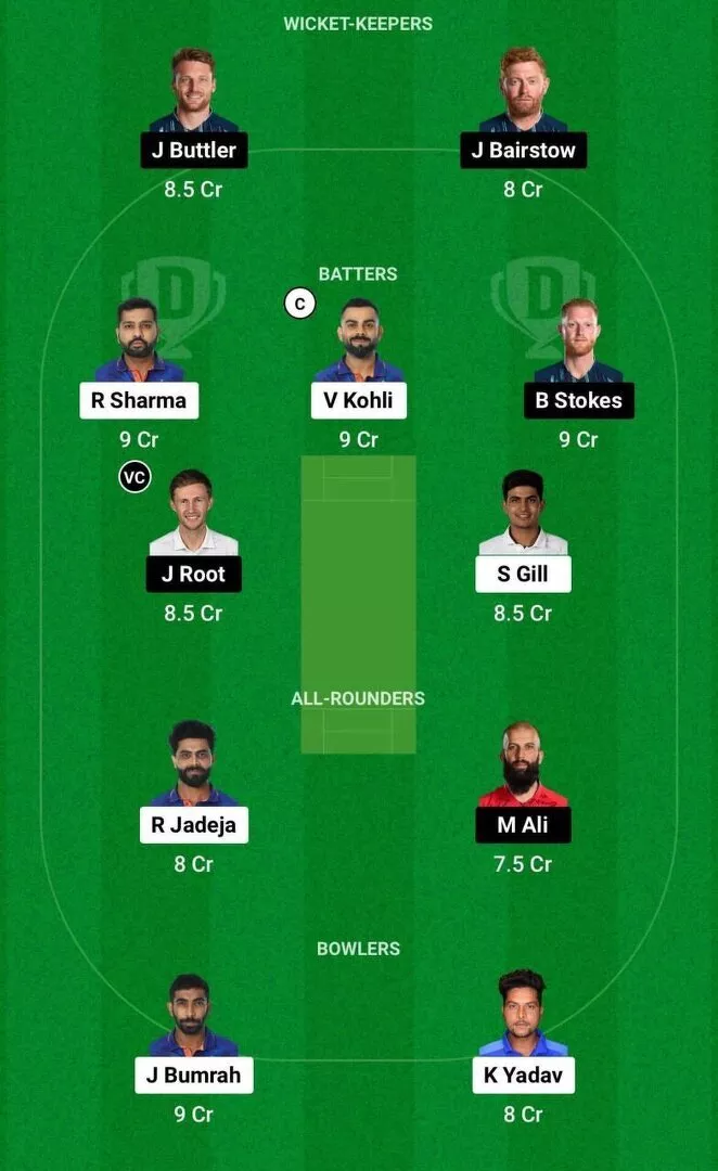 IND vs ENG Dream11 CWC 2023 Team 2