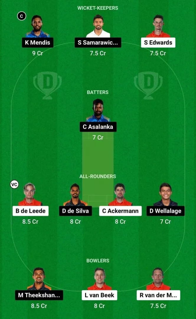 NED vs SL Dream11 CWC 2023 Team 1