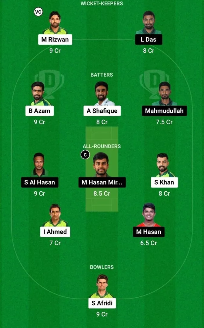 PAK vs BAN Dream11 CWC 2023 Team 2