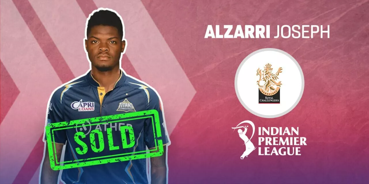 IPL 2024 auction: RCB acquire Alzarri Joseph for a whopping 11.5 crores