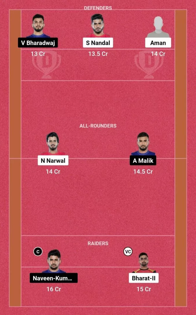 BLR vs DEL PKL 10: Dream11 टीम 1