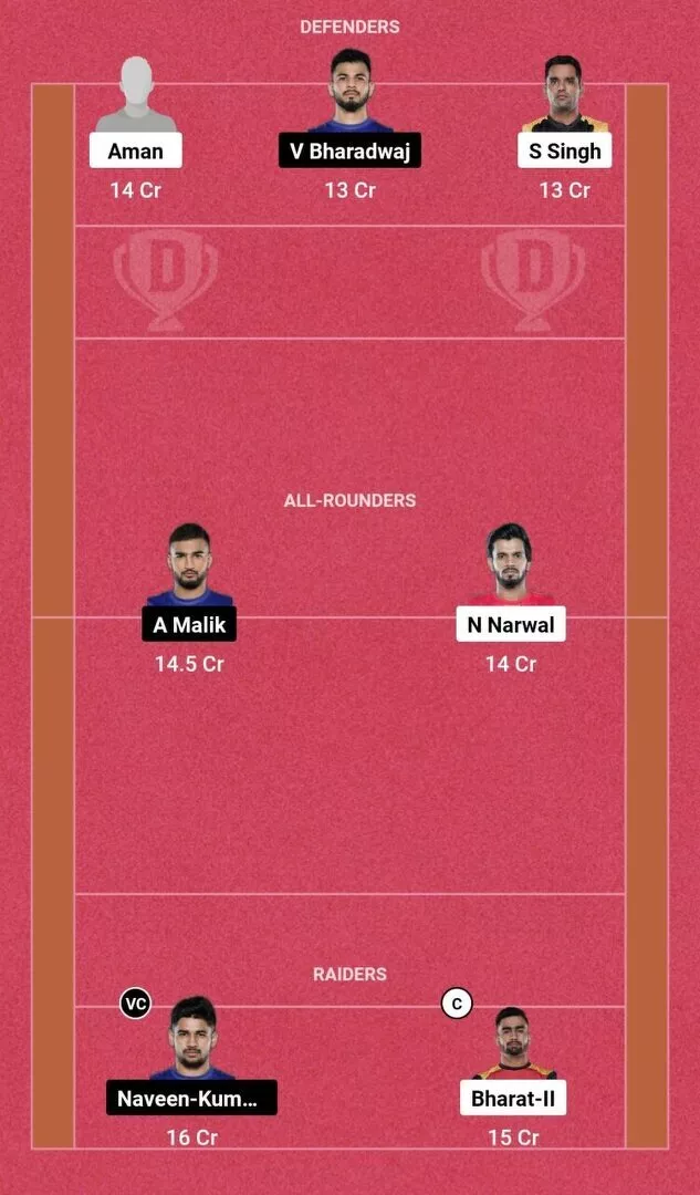 BLR vs DEL PKL 10: Dream11 टीम 1