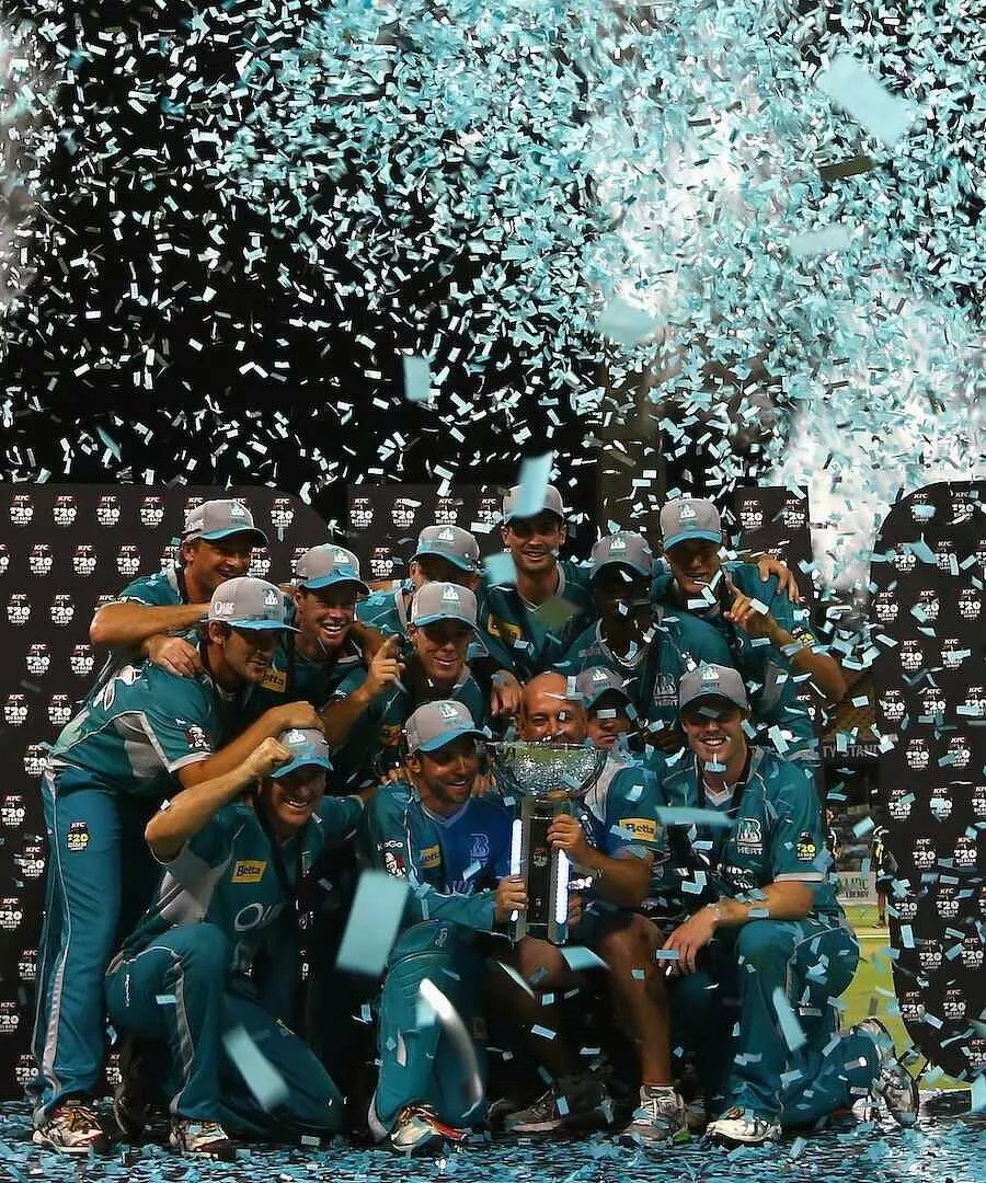 Brisbane Heat celebrate after winning BBL 2012-13