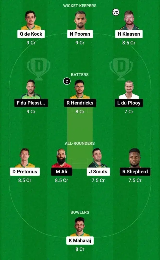 DSG vs JSK Dream11 Team 2