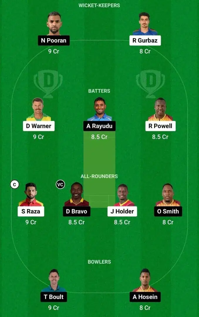 DUB vs EMI Dream11 Team 1