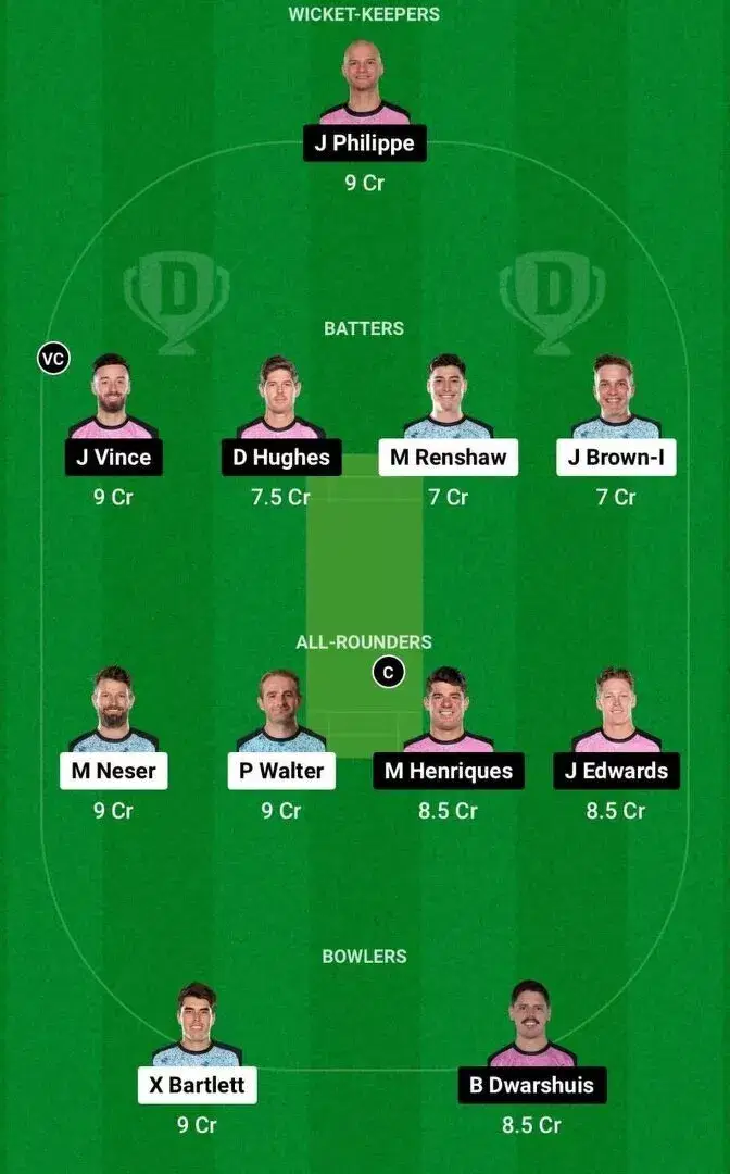 HEA vs SIX Dream11 Team 2