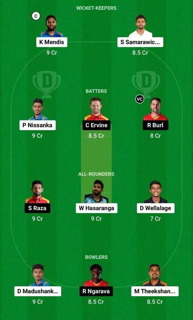 SL vs ZIM Dream11 Team 2