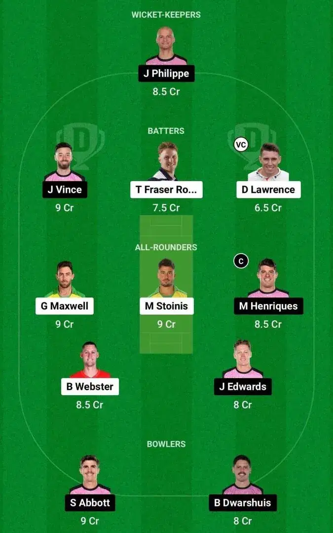 STA vs SIX Dream11 Team 2