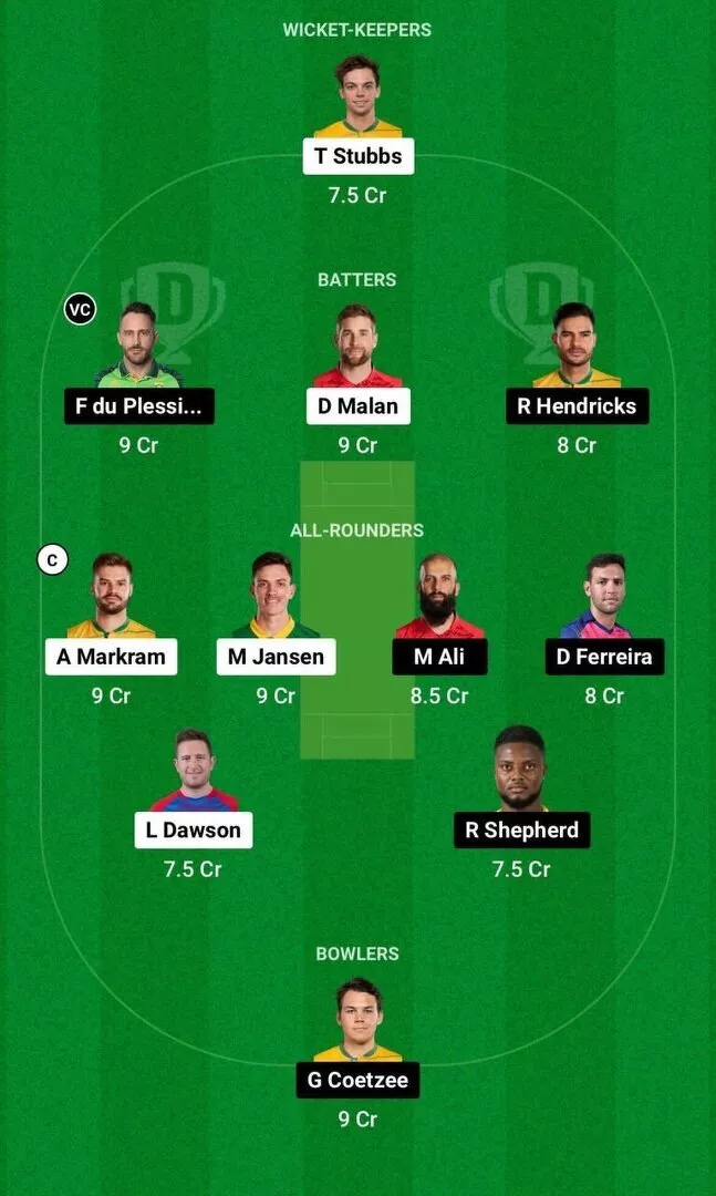 SUNE vs JSK Dream11 Team 1