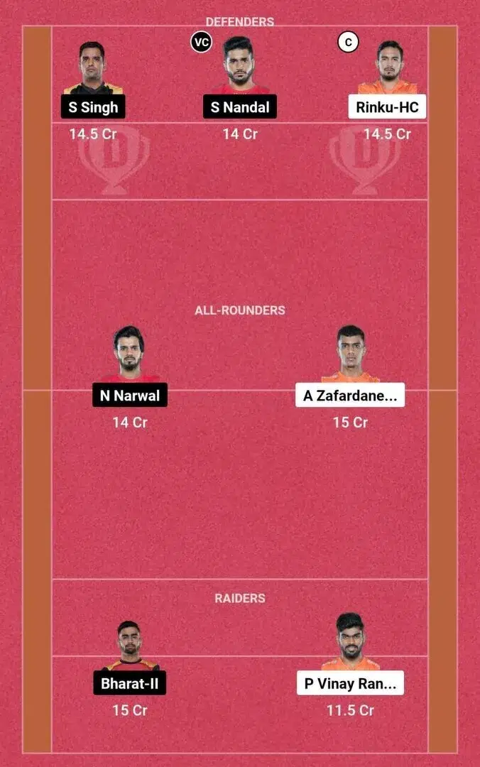 MUM vs BLR PKL 10: Dream11 टीम 1
