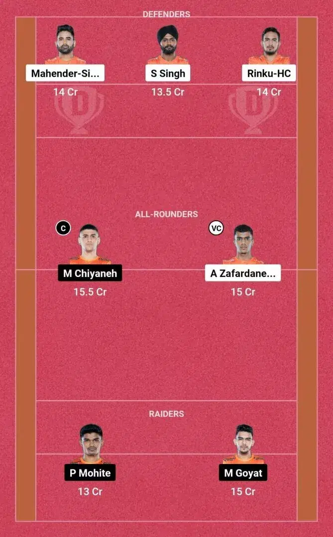 MUM vs PUN PKL 10: Dream11 टीम 1