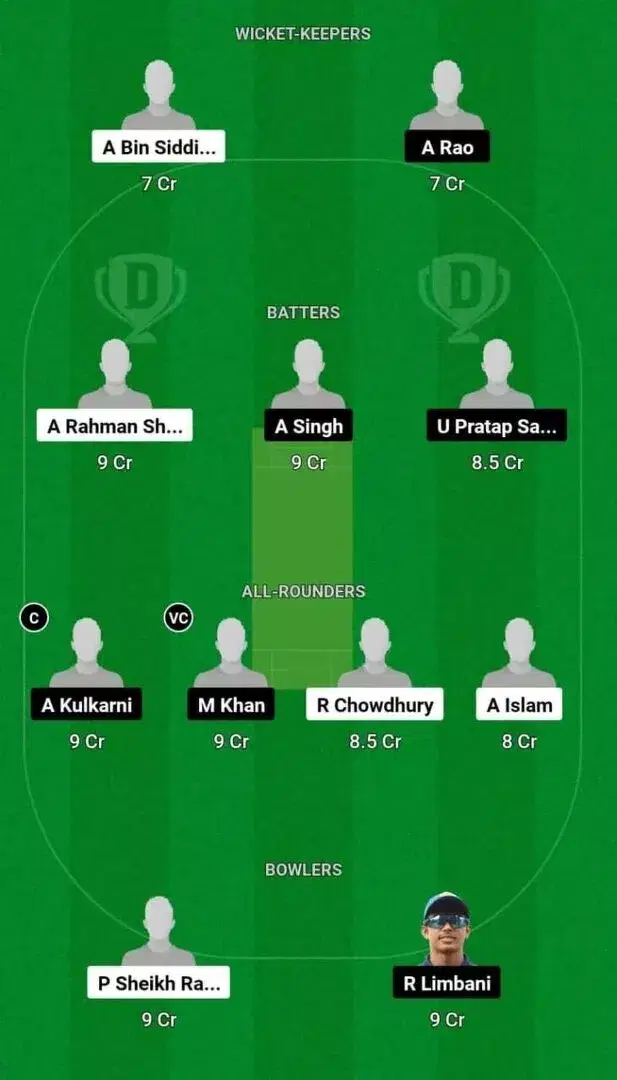 BAN-U19 vs IND-U19 मैच की Dream11 (टीम 1):