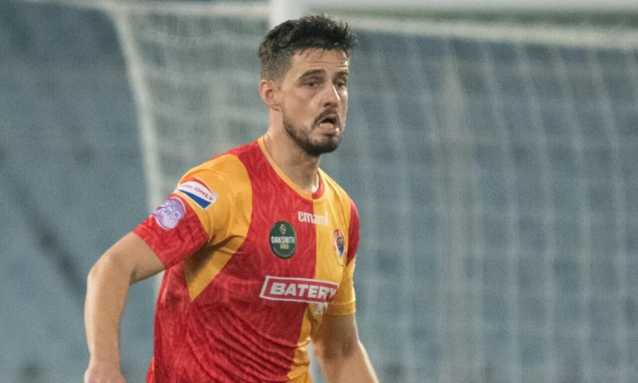 Aleksandar Pantic of of East Bengal FC during the Indian Super League (ISL) 2023-24 season, match 95 played between East Bengal FC and Chennaiyin FC held at the Vivekananda Yuba Bharati Krirangan, Kolkata.