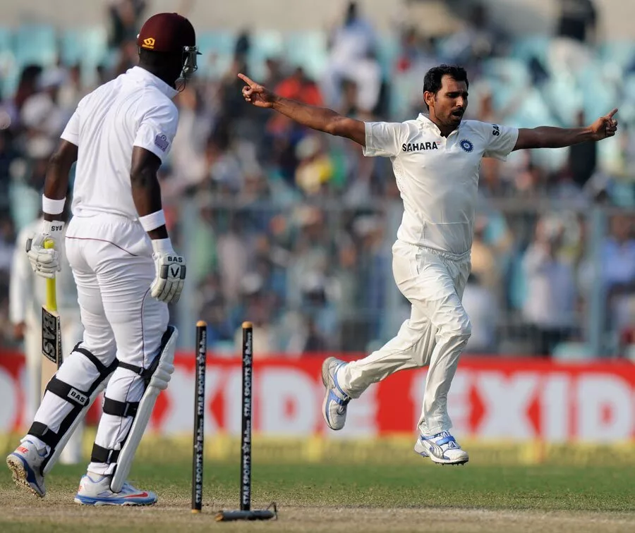 Mohammed Shami - 2013 vs West Indies, Kolkata. (Image Source: BCCI)