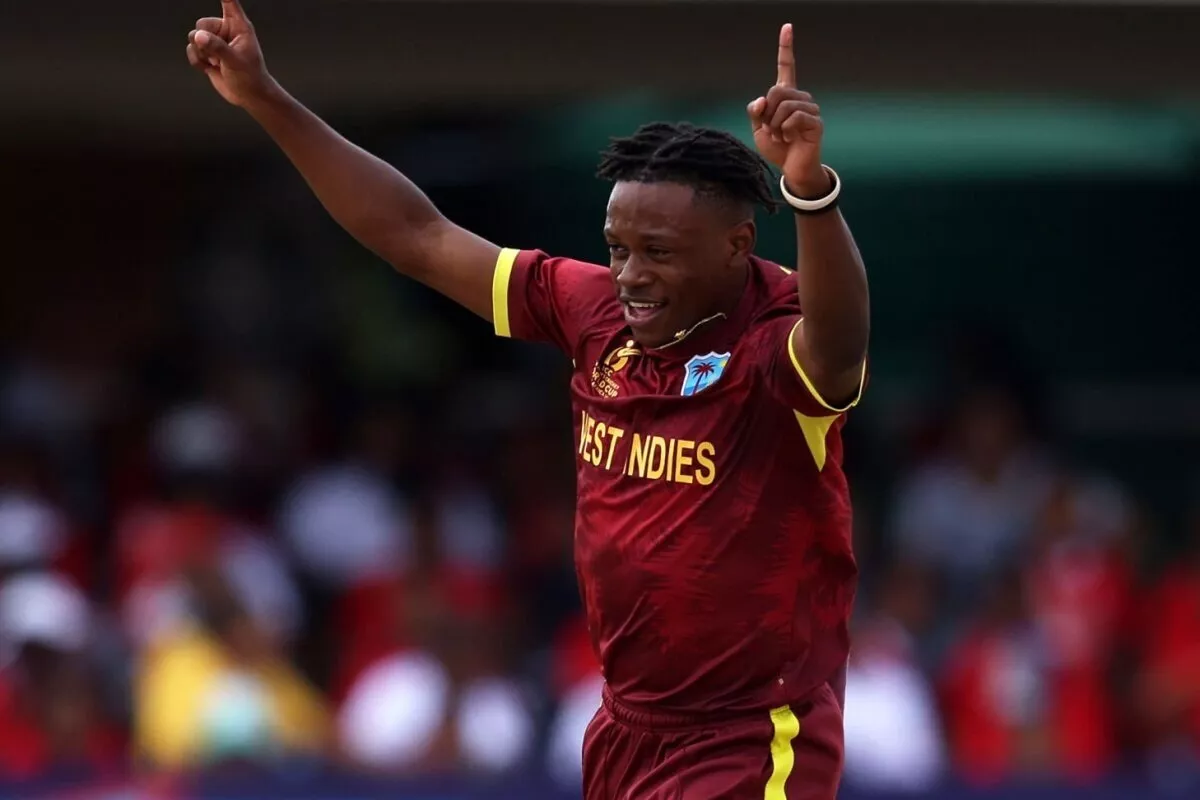 Nathan Edward of West Indies in the ICC U19 World Cup 2024