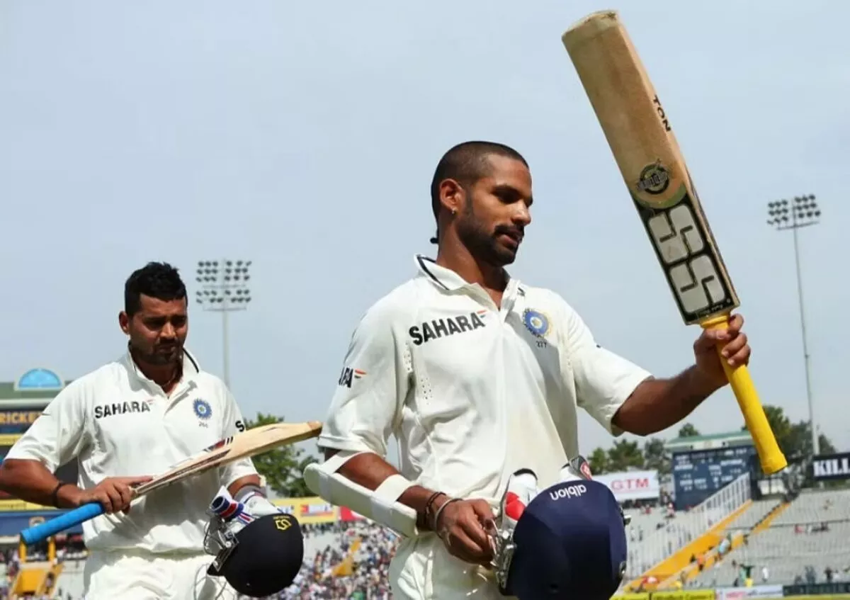 Shikhar Dhawan on his test debut