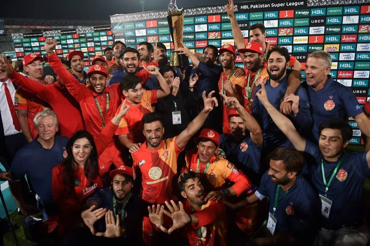 Islamabad United celebrate after winning PSL 2018