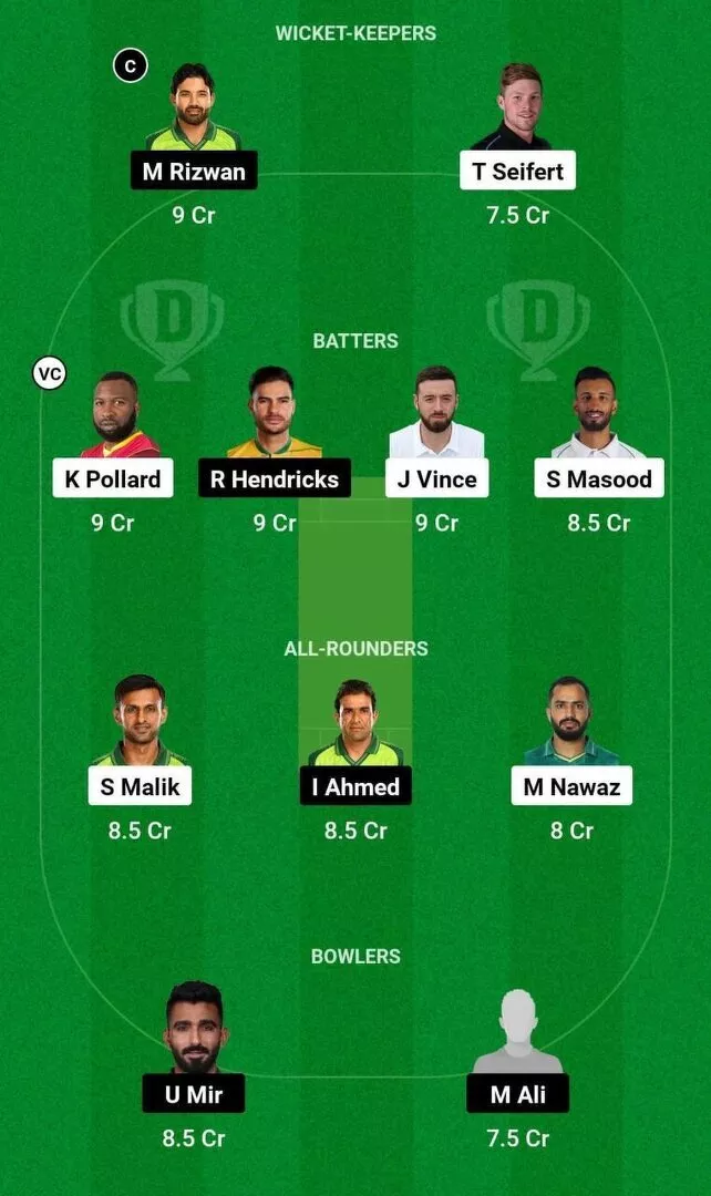 KAR vs MUL Dream11 Team No. 2