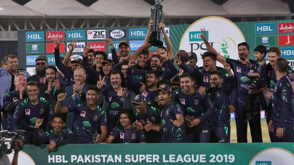 Quetta Gladiators celebrate winning PSL 2019