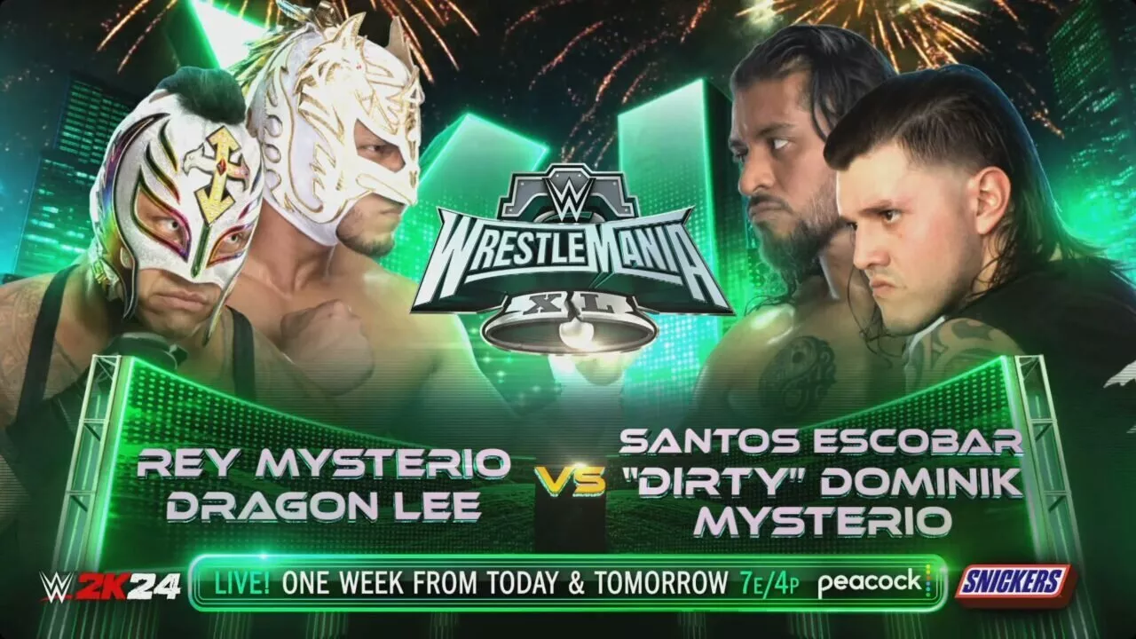 Rey Mysterio & Dragon Lee vs Santos Escobar & Dominik Mysterio WWE