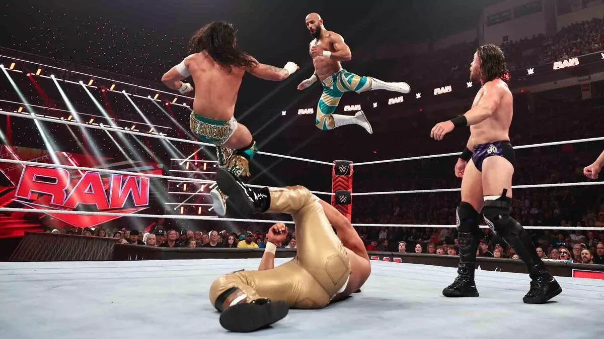 Andrade & Ricochet vs Santos Escobar & JD McDonagh WWE