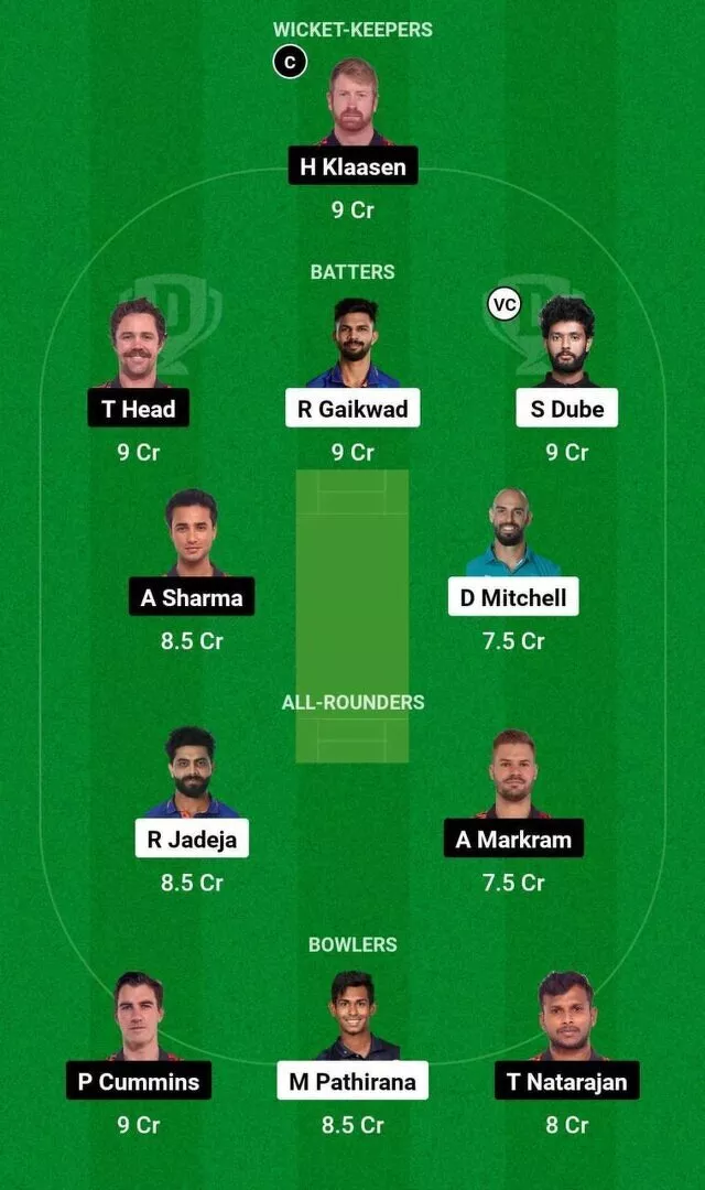 CSK vs SRH IPL 2024 Dream 11 Team 1