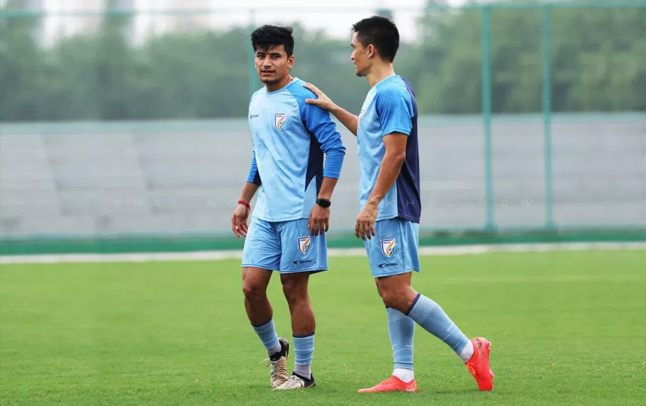 SUNIL CHHETRI ANIRUDH THAPA INDIAN FOOTBALL TEAM KUWAIT 2026 FIFA WORLD CUP QUALIFIERS