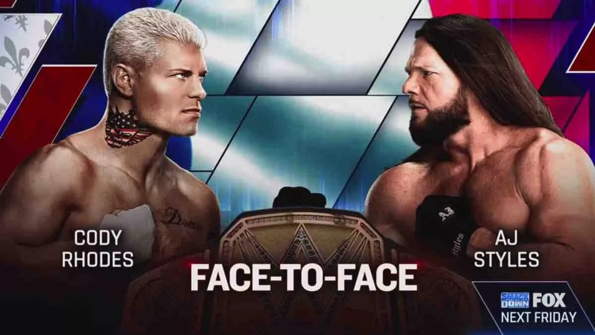 Face-off Cody Rhodes & AJ Styles WWE