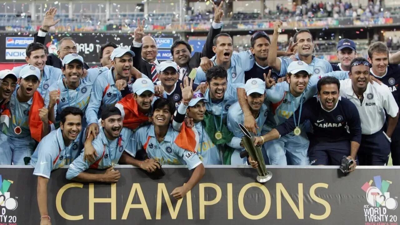 A Índia liderada por MS Dhoni venceu a Copa do Mundo T20 de 2007