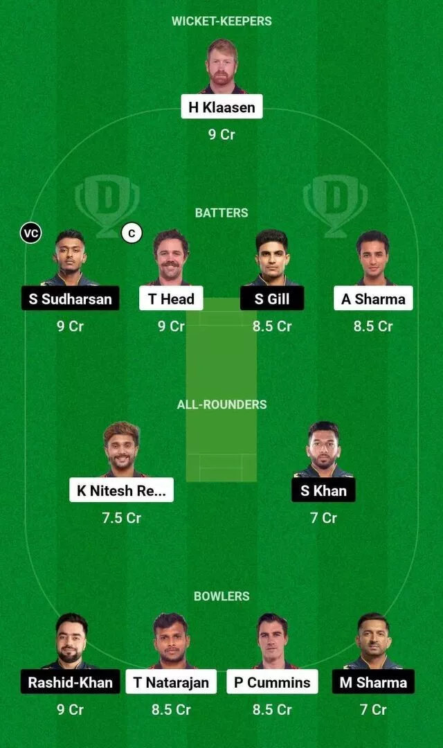 SRH vs GT IPL 2024 Dream11 Team 1