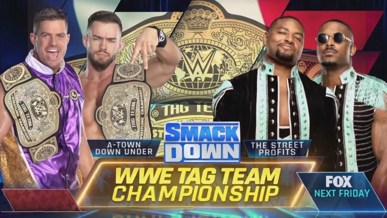 WWE Tag Team Championship Match- A Town Down Under (C) vs The Street Profits