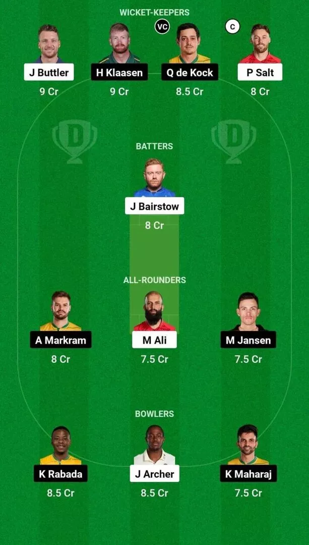 ENG vs SA T20WC 2024 Dream11 Team 2