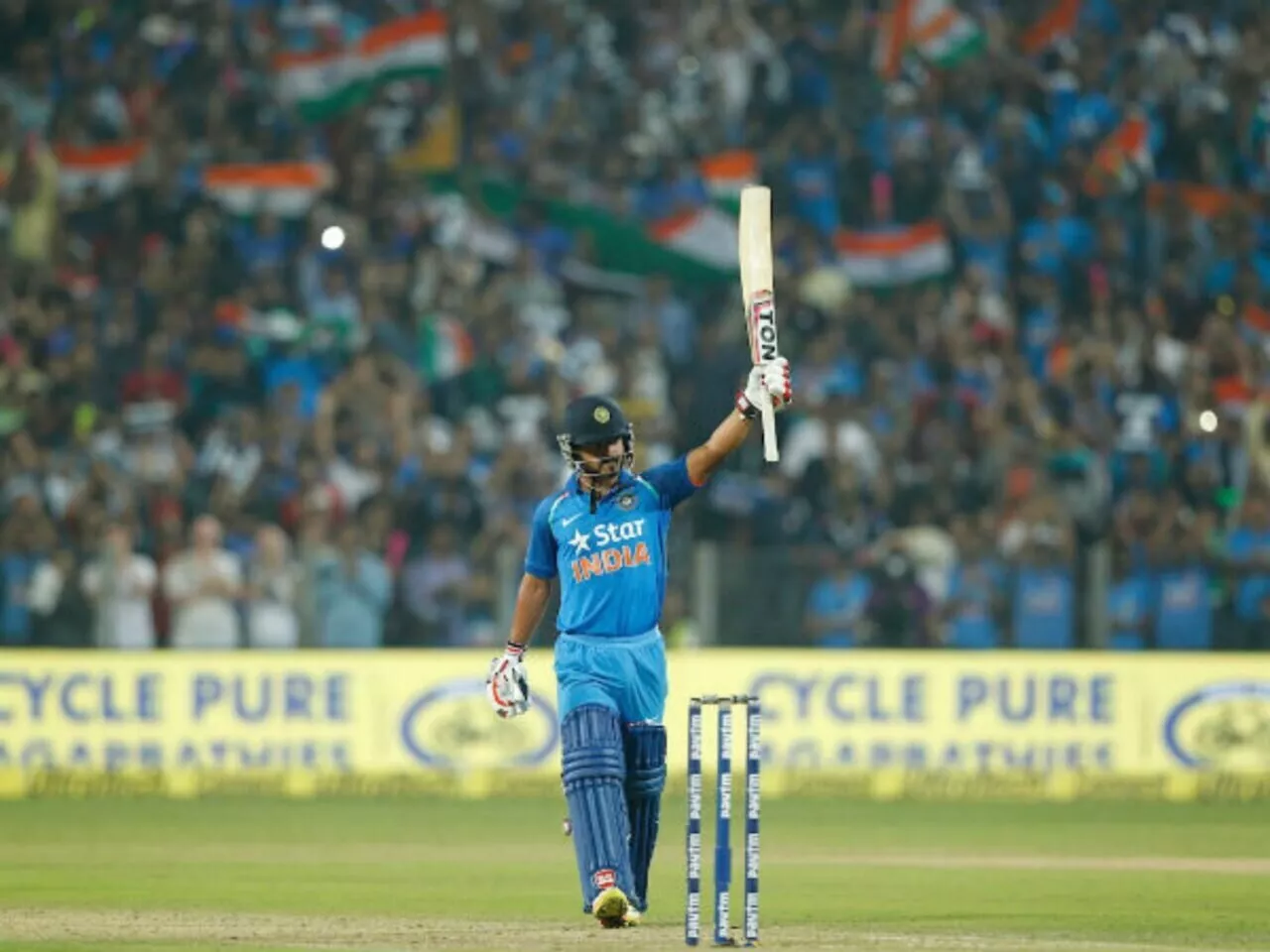 Kedar Jadhav during India vs England Series in 2017