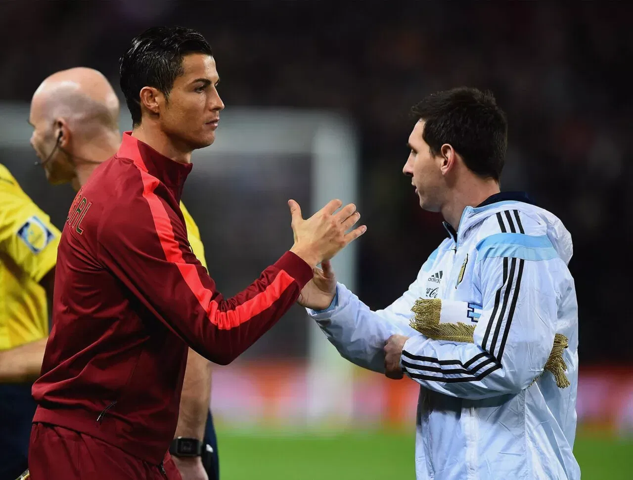 Cristiano Ronaldo vs Lionel Messi Argentina v Portugal - International Friendly