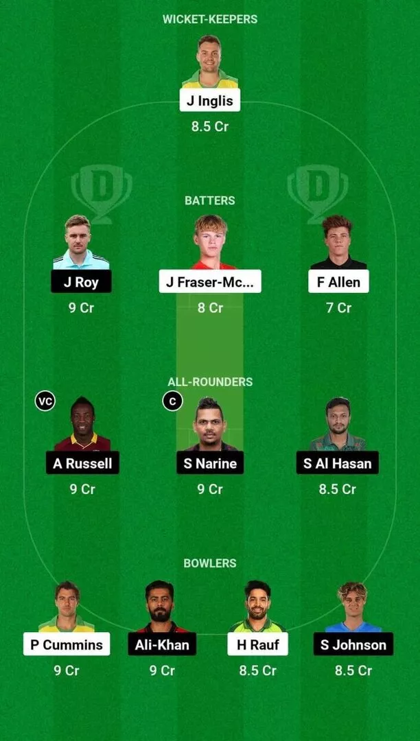 SF vs LAS MLC 2024 Dream11 Team 1