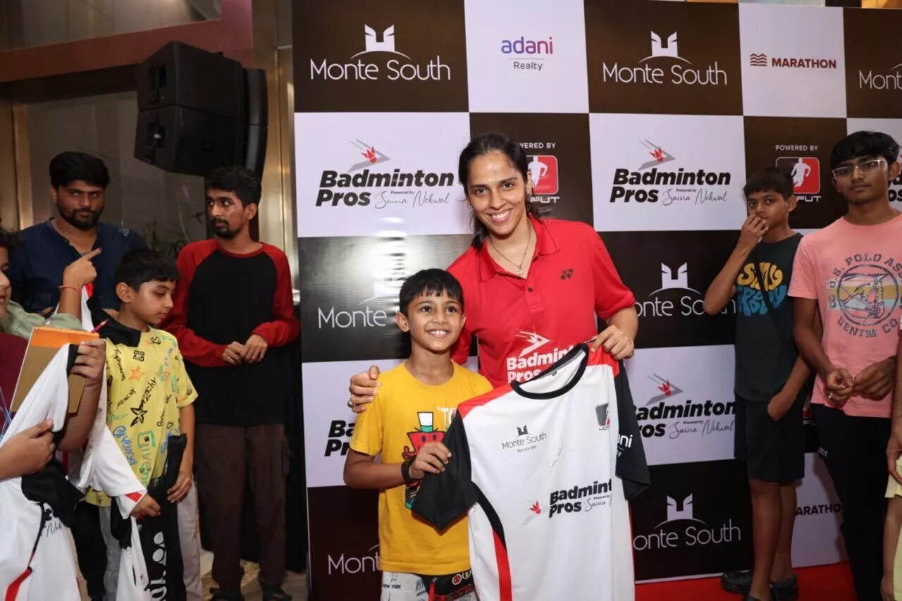 Saina Nehwal at the Badminton Pros Academy in Byculla, Mumbai on Friday