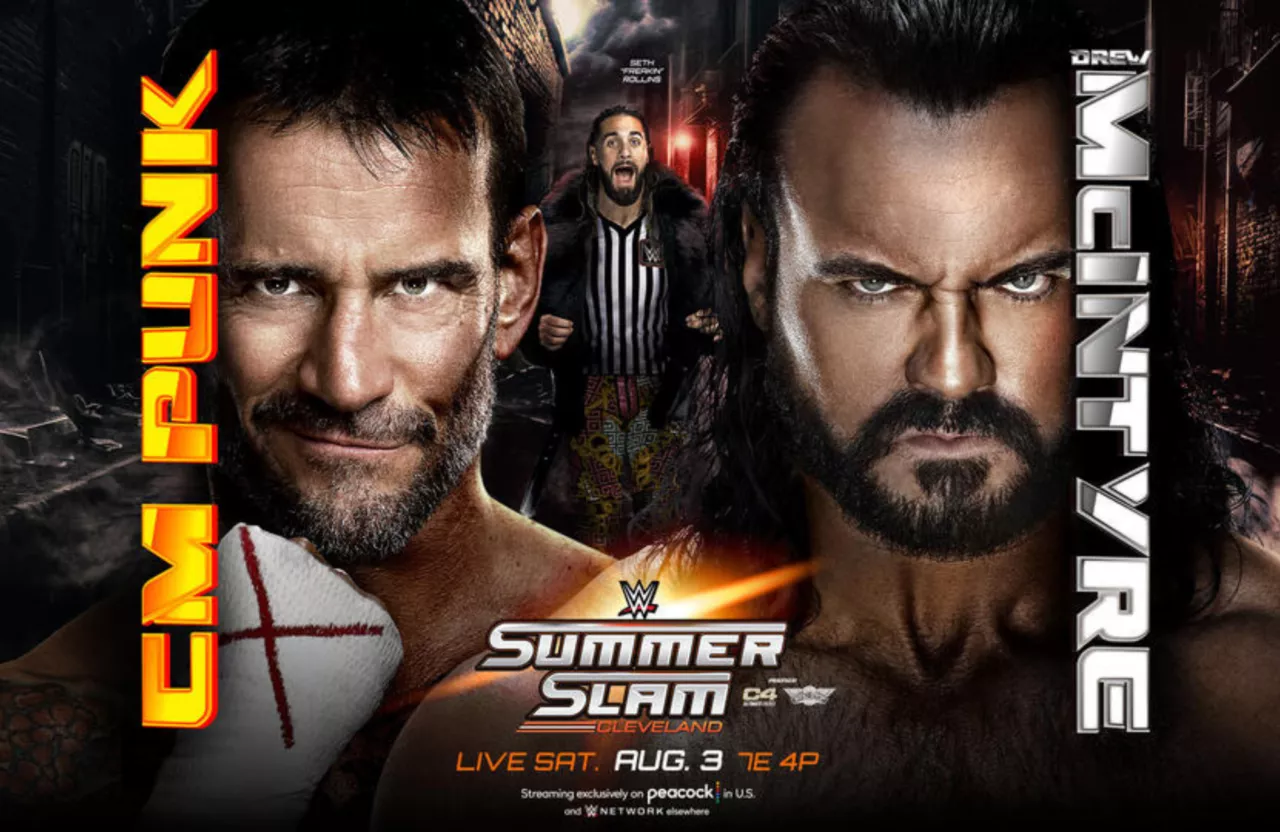 WWE SummerSlam 2024 CM Punk vs Drew McIntyre