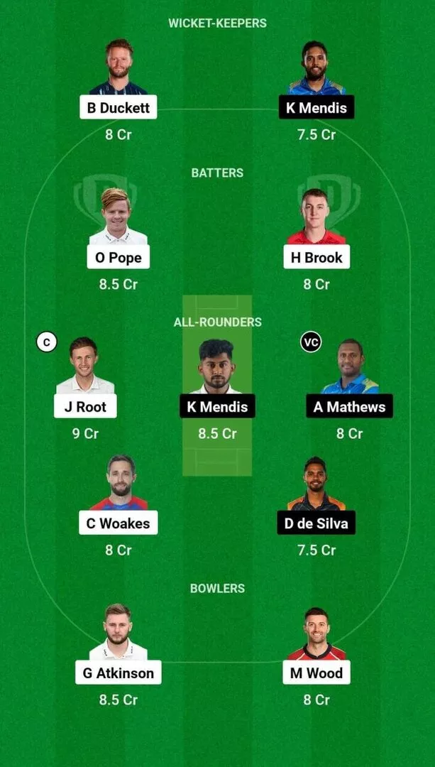 ENG vs SL 1st Test Dream11 Team 2